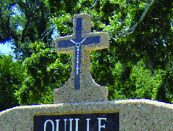 Memorial Cross with Rosary