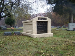 Single deluxe mausoleum with fluted columns in Indianola, MS