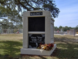 Over-and-under (stack) deluxe mausoleum with fluted columns in Diamondhead, MS