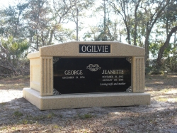 Side-by-side deluxe mausoleum with fluted columns in Jacksonville, FL