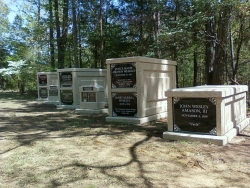 A family bought 3 basic over-and-under mausoleums, 1 basic single mausoleums and 2 columbaria in Naftel, AL