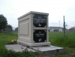 Over-and-under (stack) basic mausoleum on a foundation/slab in Bay St. Louis, MS