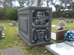 Over-and-under (stack) basic mausoleum in deep gray in Coden, AL