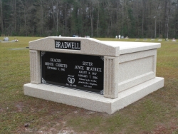 Side-by-side deluxe mausoleum with fluted columns in Greensboro, FL